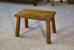 Pamono Vintage Gouged Side Table in Oak, 1960s Clearance