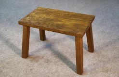 Pamono Vintage Gouged Side Table in Oak, 1960s Clearance