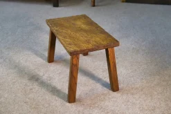 Pamono Vintage Gouged Side Table in Oak, 1960s Clearance
