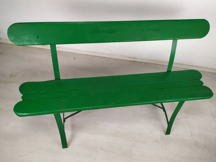 Pamono Vintage Green Garden Bench Online