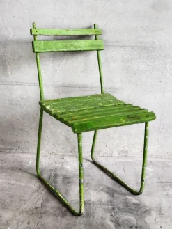 Pamono Vintage Green Garden Chairs, 1950, Set of 4 Best