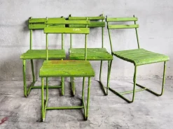 Pamono Vintage Green Garden Chairs, 1950, Set of 4 Best
