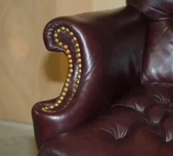 Pamono Vintage Heritage High Back Chesterfield Leather Office Captains Swivel Chair