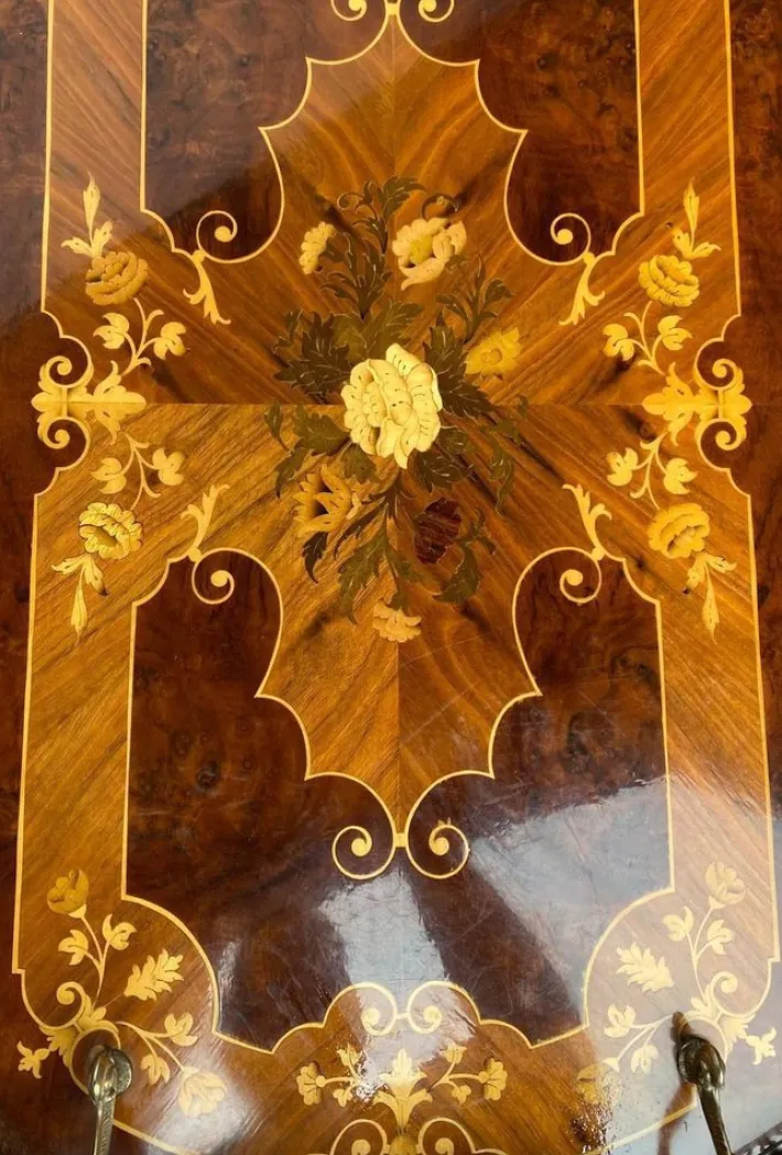 Pamono Vintage Hollywood Regency Italian Folding‑leaf Bar Cart in Wood & Brass, 1960s New