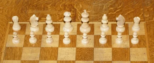 Pamono Vintage Honey Oak Chess Board Coffee Table With Chess Set Best
