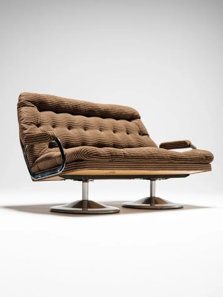 Pamono Vintage Hungarian Space Age Sofa and Chairs, 1950s, Set of 3 Hot