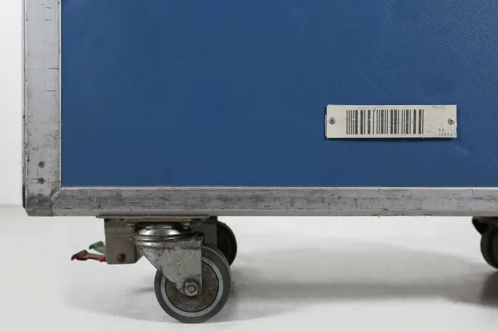 Pamono Vintage Industrial Blue Airplane Trolley, 1980 Sale