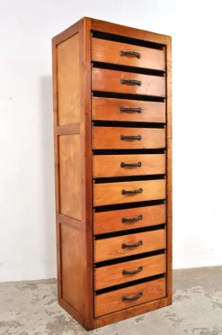 Pamono Vintage Industrial Chest of Drawers in Beech, 1930s Best