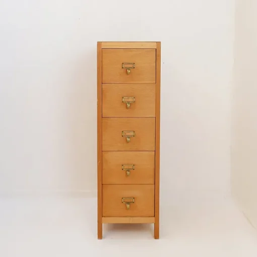 Pamono Vintage Industrial Five-Drawer Filing Cabinet Best