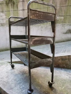 Pamono Vintage Industrial Iron Industrial Trolley, 1950s Outlet