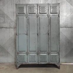 Pamono Vintage Industrial Metal 4-Door Locker Best