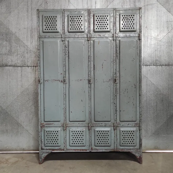 Pamono Vintage Industrial Metal 4-Door Locker Best