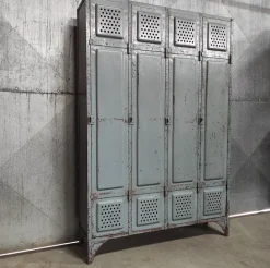 Pamono Vintage Industrial Metal 4-Door Locker Best