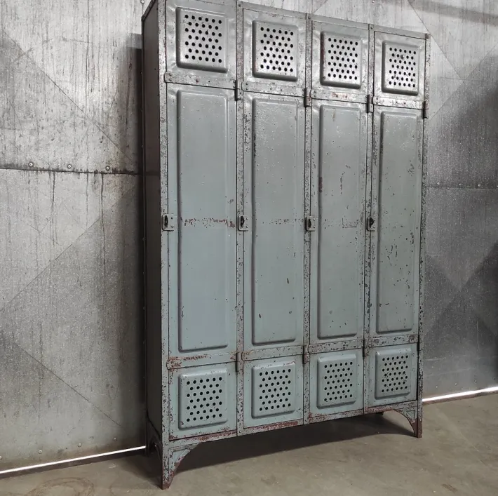 Pamono Vintage Industrial Metal 4-Door Locker Best