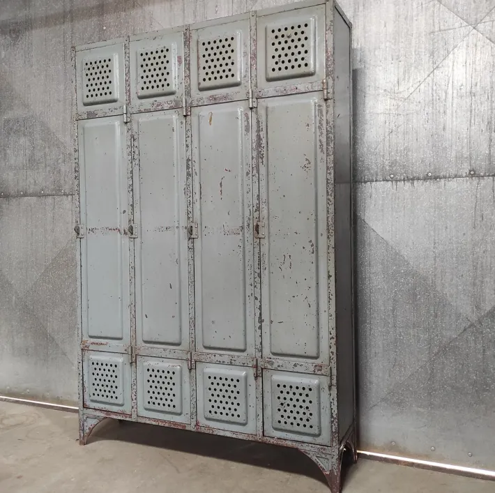 Pamono Vintage Industrial Metal 4-Door Locker Best