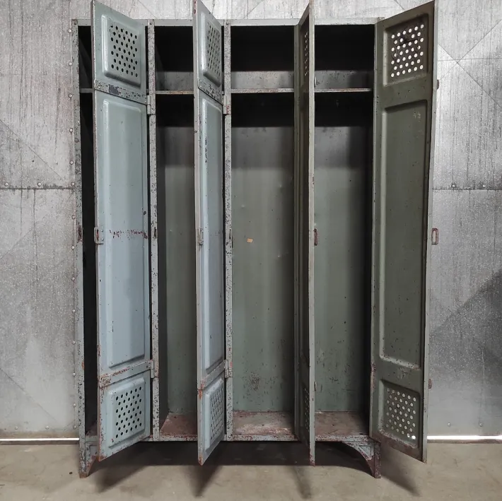 Pamono Vintage Industrial Metal 4-Door Locker Best