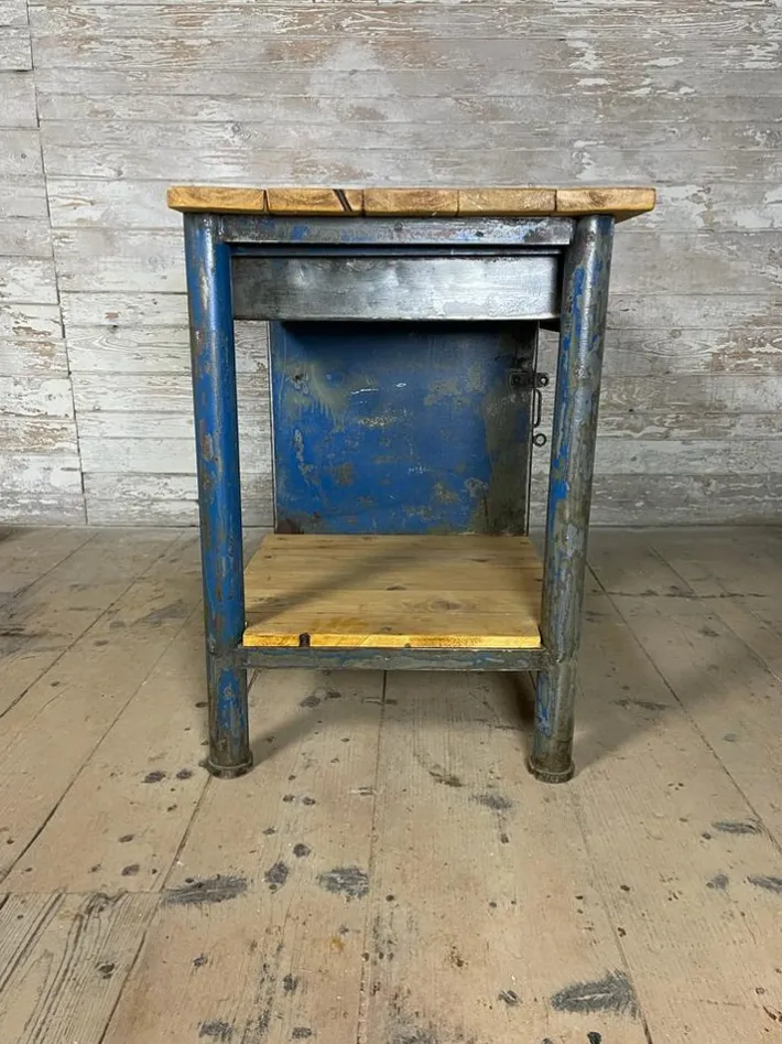 Pamono Vintage Industrial Spruce Workbench Outlet