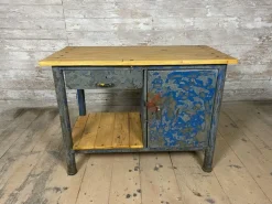 Pamono Vintage Industrial Spruce Workbench Outlet
