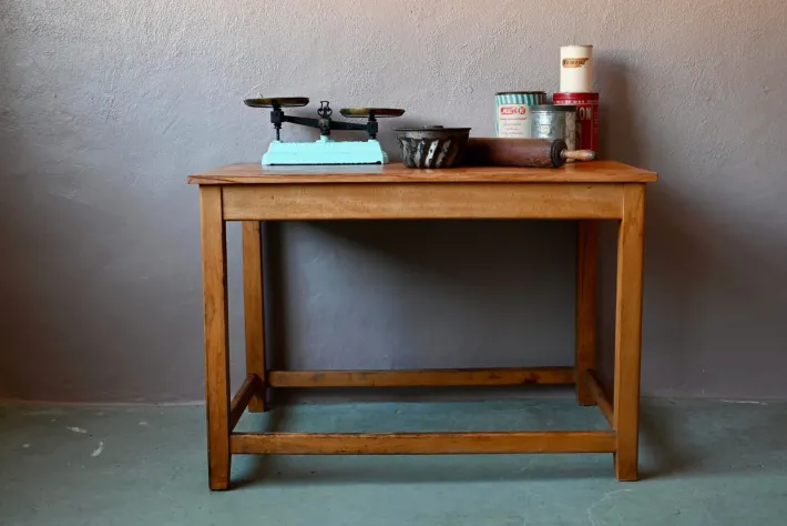 Pamono Vintage Industrial Wooden Workshop Drapers Table New