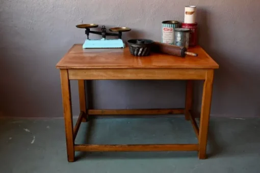 Pamono Vintage Industrial Wooden Workshop Drapers Table New