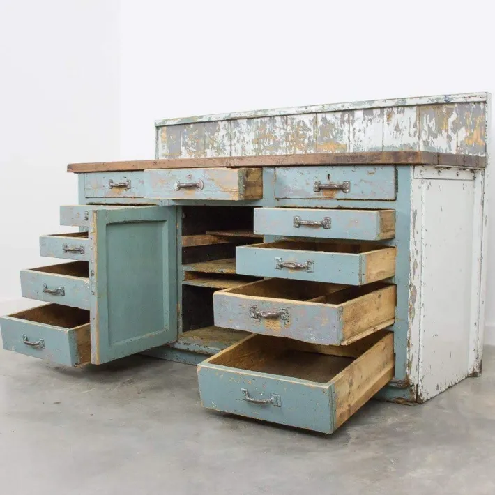 Pamono Vintage Industrial Work Counter Best