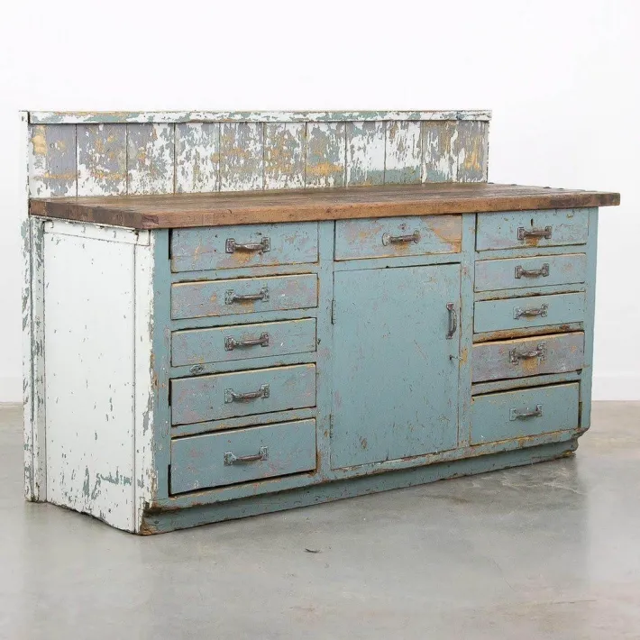 Pamono Vintage Industrial Work Counter Best