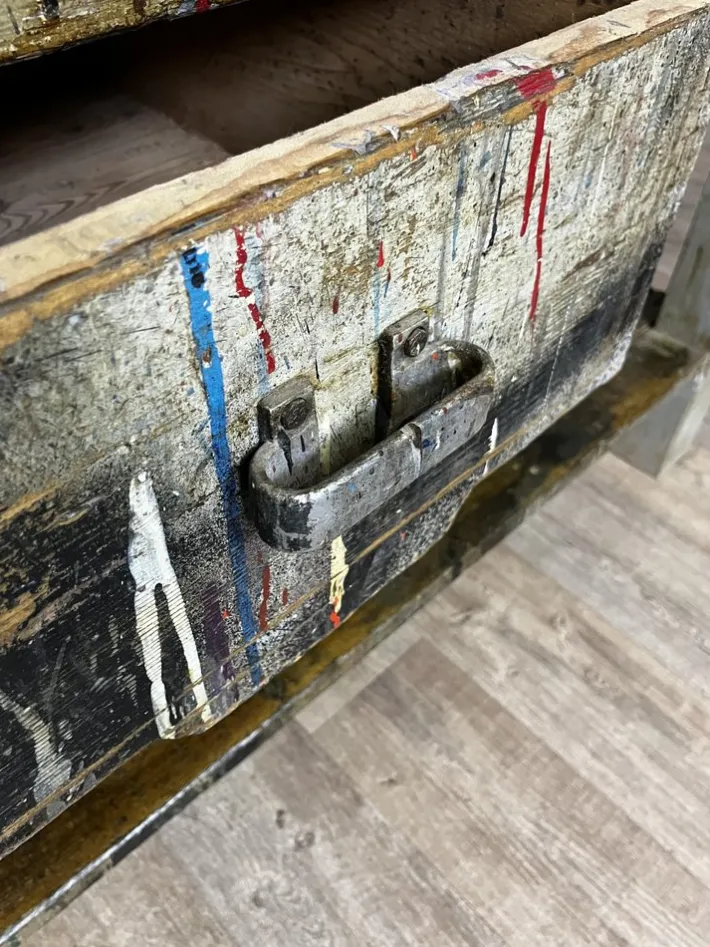 Pamono Vintage Industrial Workbench in Spruce