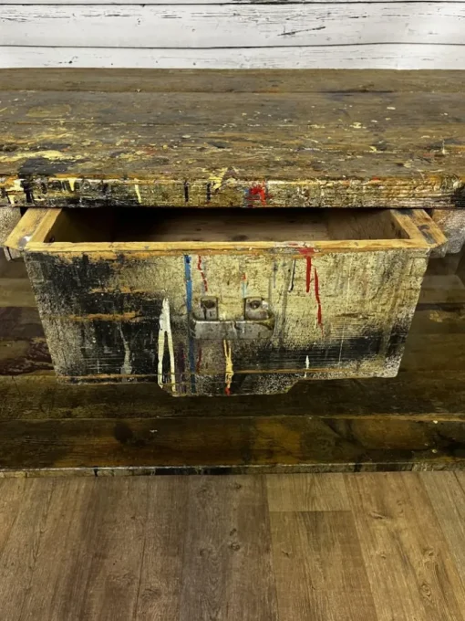 Pamono Vintage Industrial Workbench in Spruce