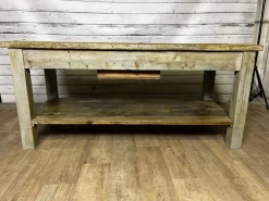 Pamono Vintage Industrial Workbench in Spruce