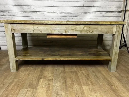 Pamono Vintage Industrial Workbench in Spruce