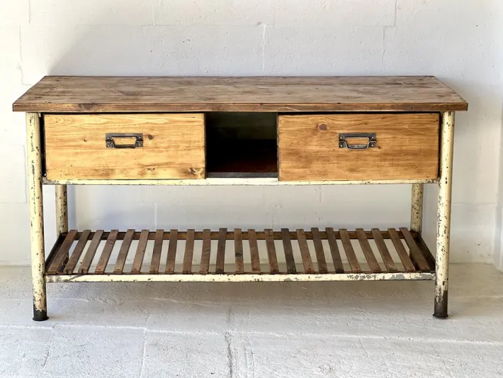 Pamono Vintage Industrial Workbench, 1960 Clearance