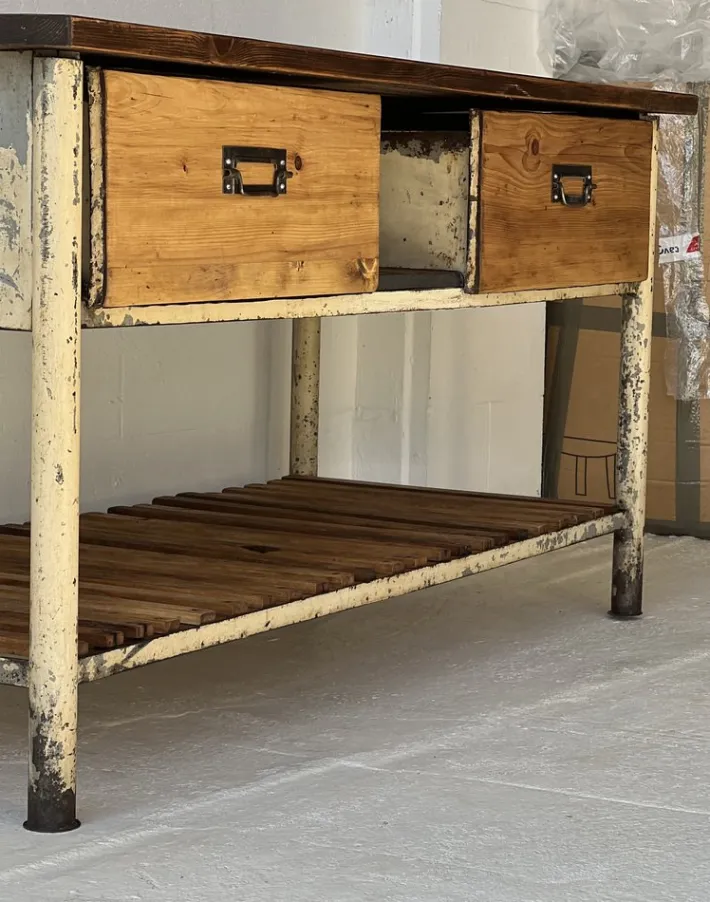Pamono Vintage Industrial Workbench, 1960 Clearance