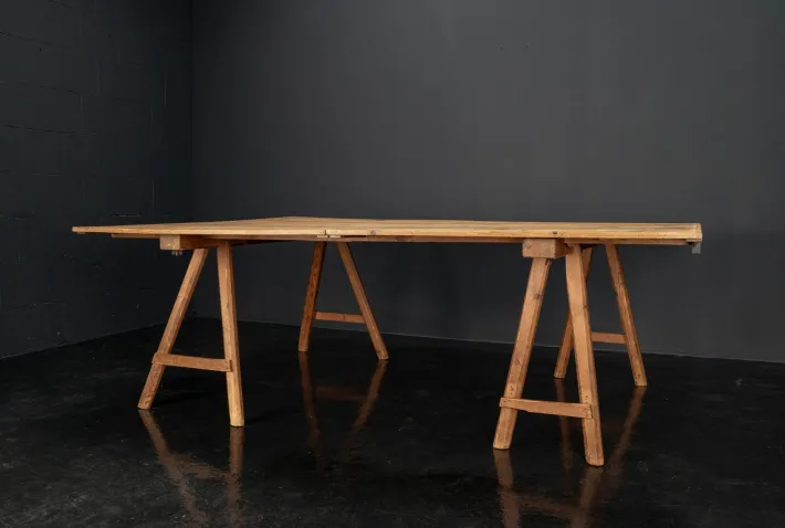 Pamono Vintage Industrial Worktable, 1920s Hot