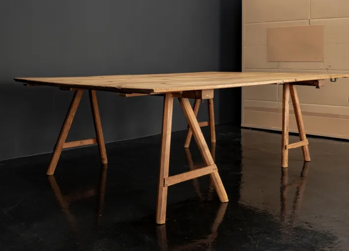 Pamono Vintage Industrial Worktable, 1920s Hot