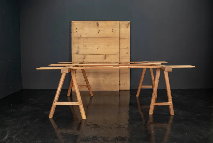 Pamono Vintage Industrial Worktable, 1920s Hot