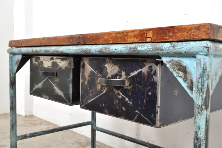Pamono Vintage Industrial Worktable, 1950s Clearance
