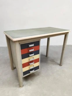 Pamono Vintage Industrial Writing Desk by Andre Cordemeyer for Gispen, 1950s Outlet