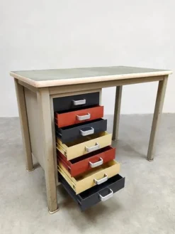 Pamono Vintage Industrial Writing Desk by Andre Cordemeyer for Gispen, 1950s Outlet