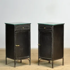 Pamono Vintage Iron and Glass Nightstands, 1900s, Set of 2 Best