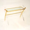 Pamono Vintage Italian Acrylic Glass and Gold Finish Console Table, 1970s Hot