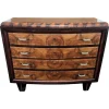 Pamono Vintage Italian Art Deco Burl Wood and Bronze Chest of Drawers by Paolo Buffa, 1940s Hot