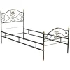 Pamono Vintage Italian Black and Gold Painted Wrought Iron Single Bed, 1950s Best