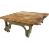 Pamono Vintage Italian Cast Iron and Wood State Railways Storage Trolley, 1930s Clearance