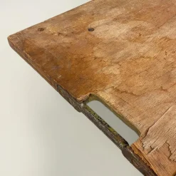 Pamono Vintage Italian Cast Iron and Wood State Railways Storage Trolley, 1930s Clearance