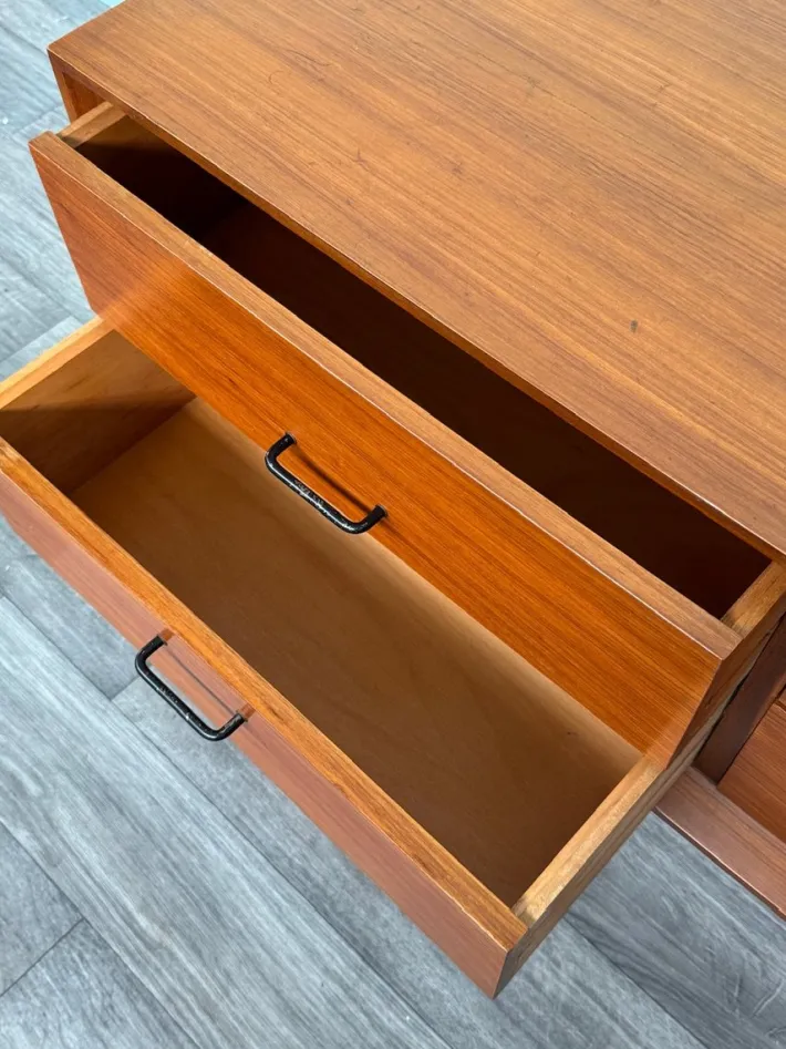 Pamono Vintage Italian Chest of Drawers in Teak and Metal Legs, 1950s Discount