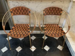 Pamono Vintage Italian Garden Patio Scoubidou Armchairs, 1950s, Set of 6 Sale