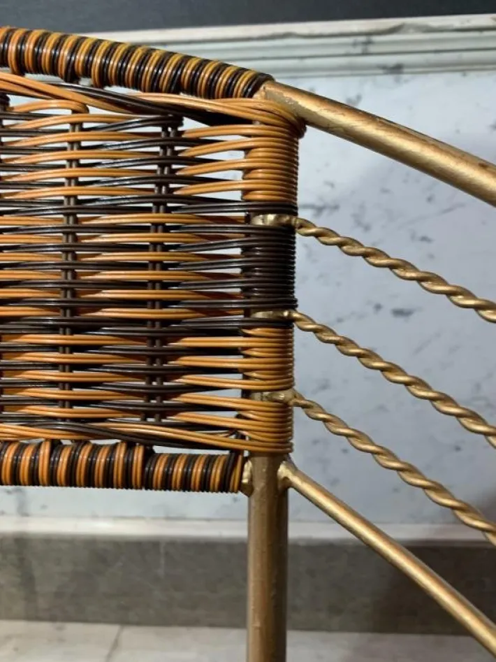 Pamono Vintage Italian Garden Patio Scoubidou Armchairs, 1950s, Set of 6 Sale