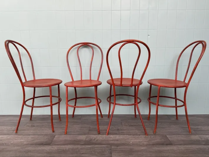 Pamono Vintage Italian Iron Garden Chairs, 1950s, Set of 4 Sale