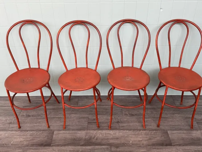 Pamono Vintage Italian Iron Garden Chairs, 1950s, Set of 4 Sale