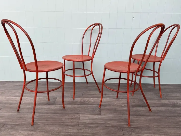 Pamono Vintage Italian Iron Garden Chairs, 1950s, Set of 4 Sale